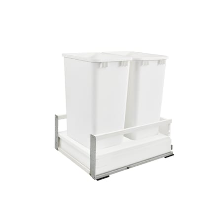 Rev-A-Shelf Steel, White, 15.5 in W, 19 in H, 22.4 in D, 22.4 in L, White TWCSC-18DM-2